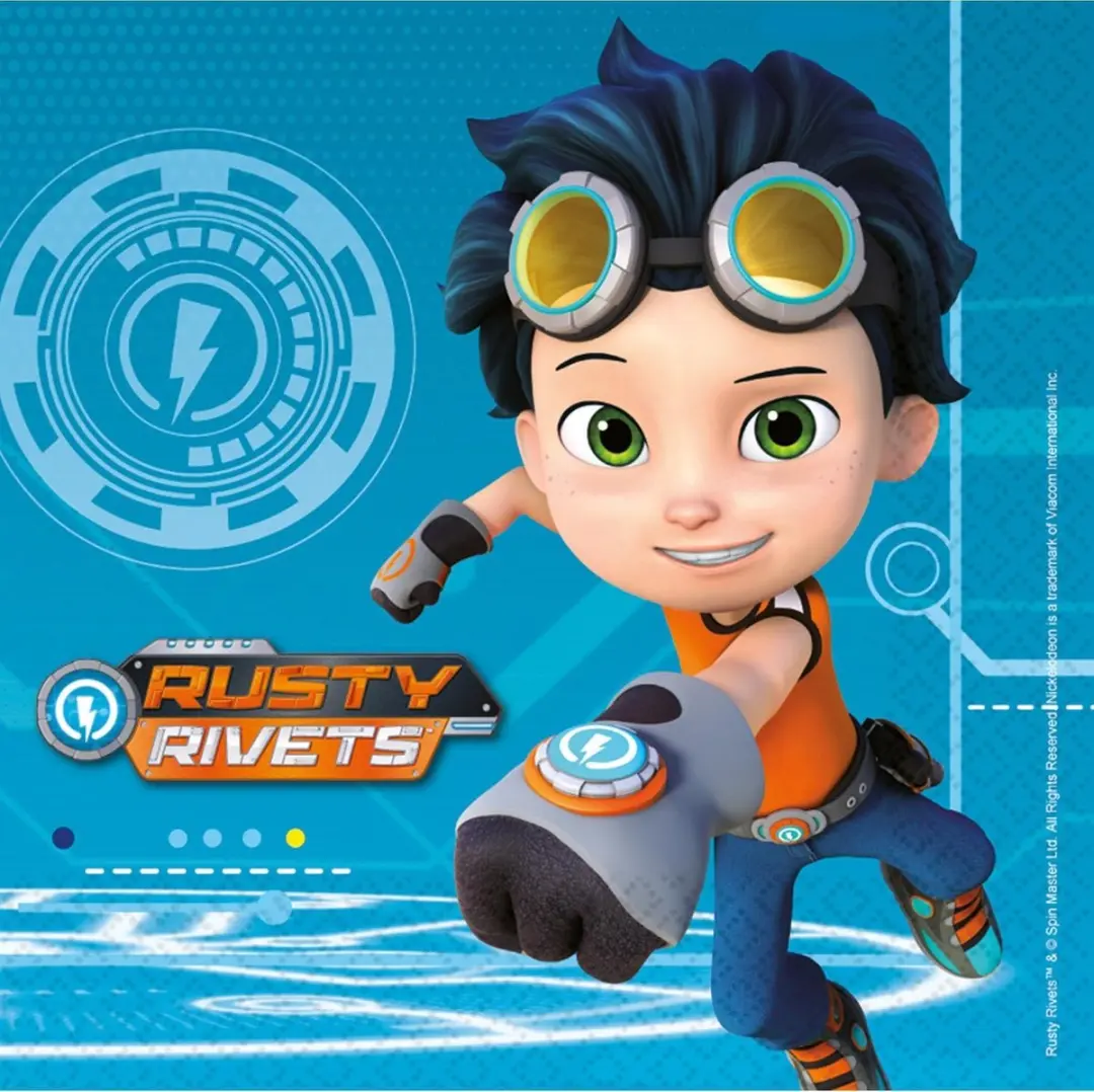 Nickelodeon Servetten Rusty Rivets 16 Stuks
