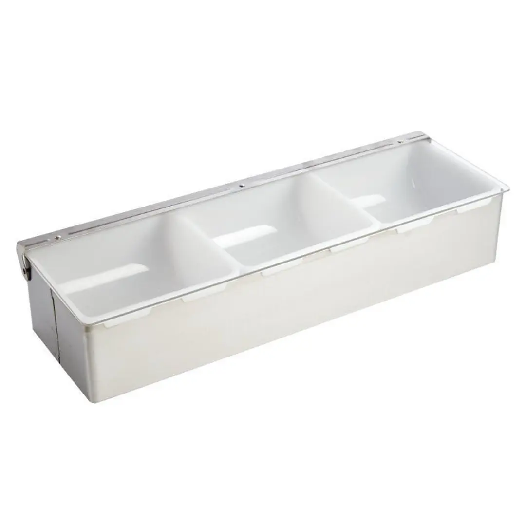 Vogue Olympia Ingrediëntenbak 3 Bakjes - Zilver