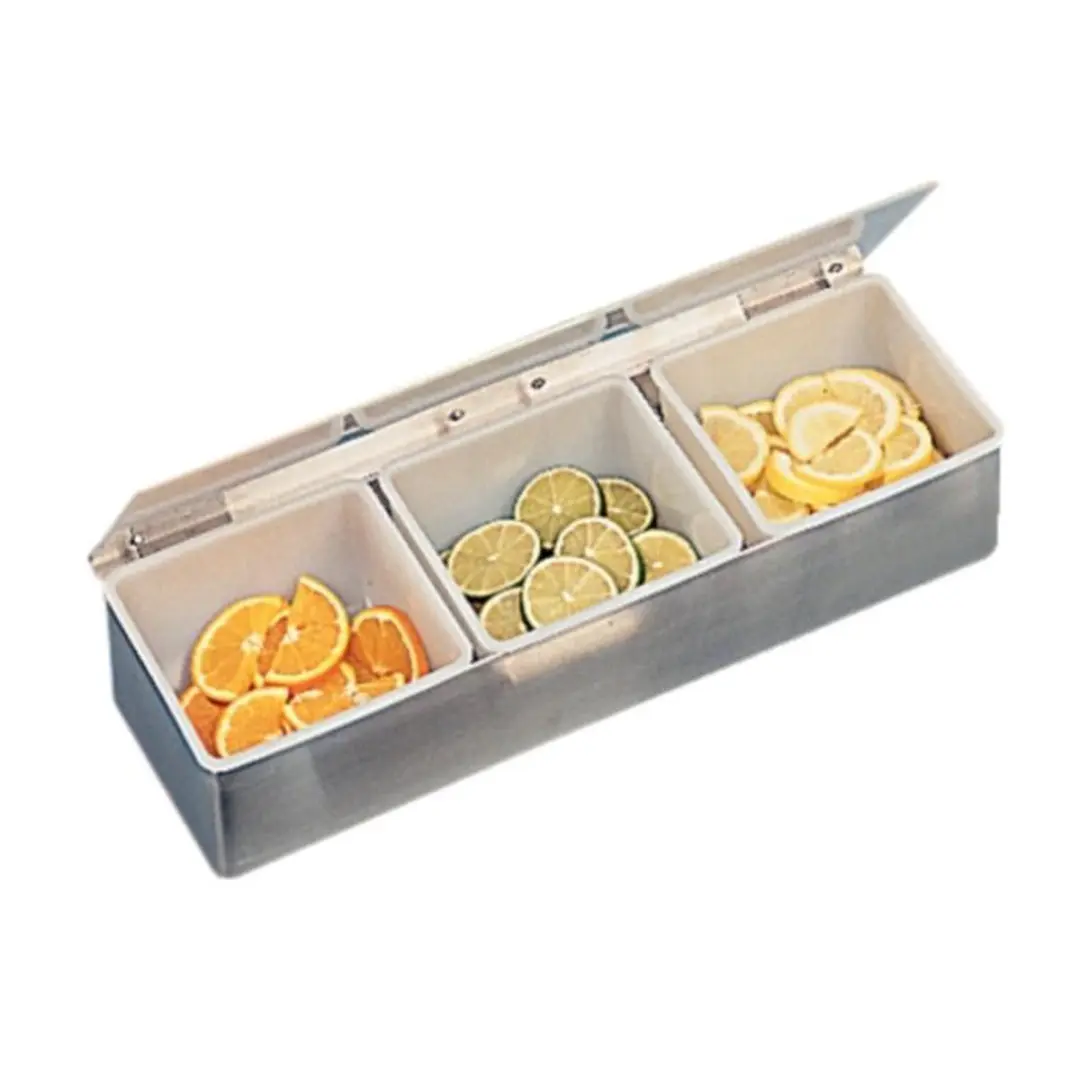 Vogue Olympia Ingrediëntenbak 3 Bakjes - Zilver