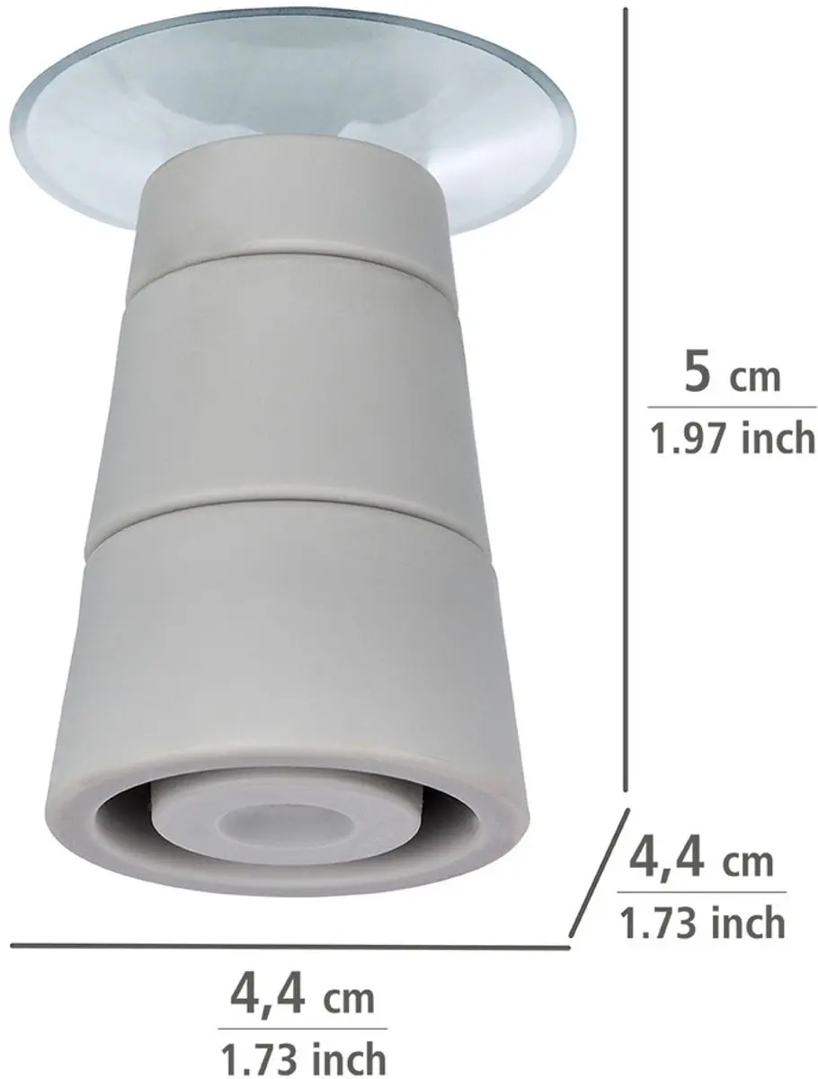 Wenko Afdekplaten Poten 4,4x5cm - 4 Stuks Grijs