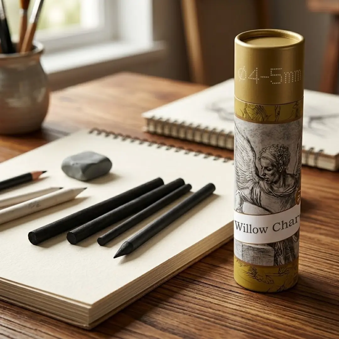NUVEX Houtskool Potloden Set 25 Stuks - Zwart