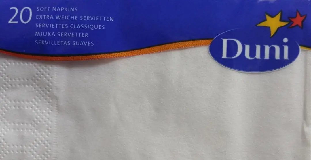 Duni Witte Servetten 24x24cm - 3-laags - 20 Stuks