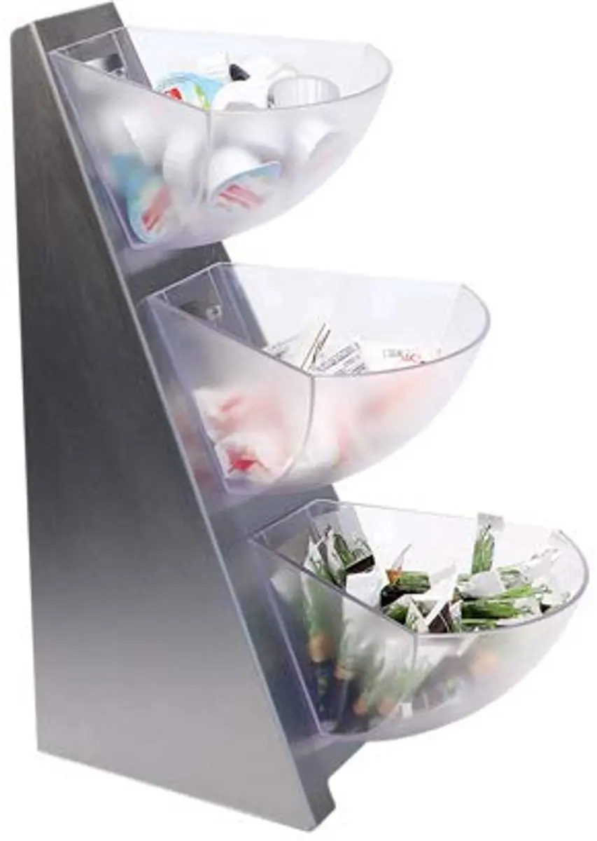 APS Multirek 4-delig 19x24x41cm - Wit/Transparant - afbeelding 6 van 6