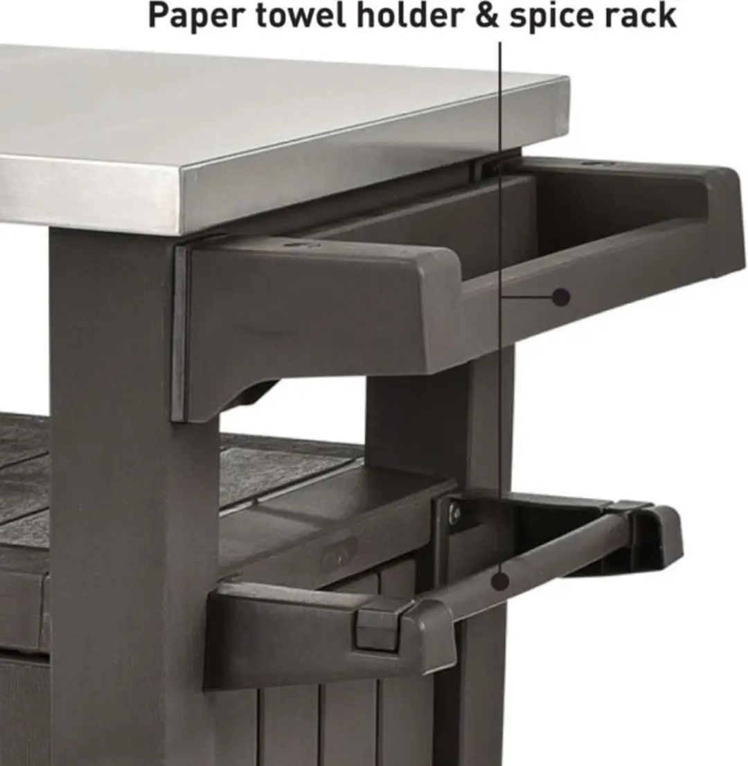Keter Unity XL BBQ Tafel 207L - Grafiet