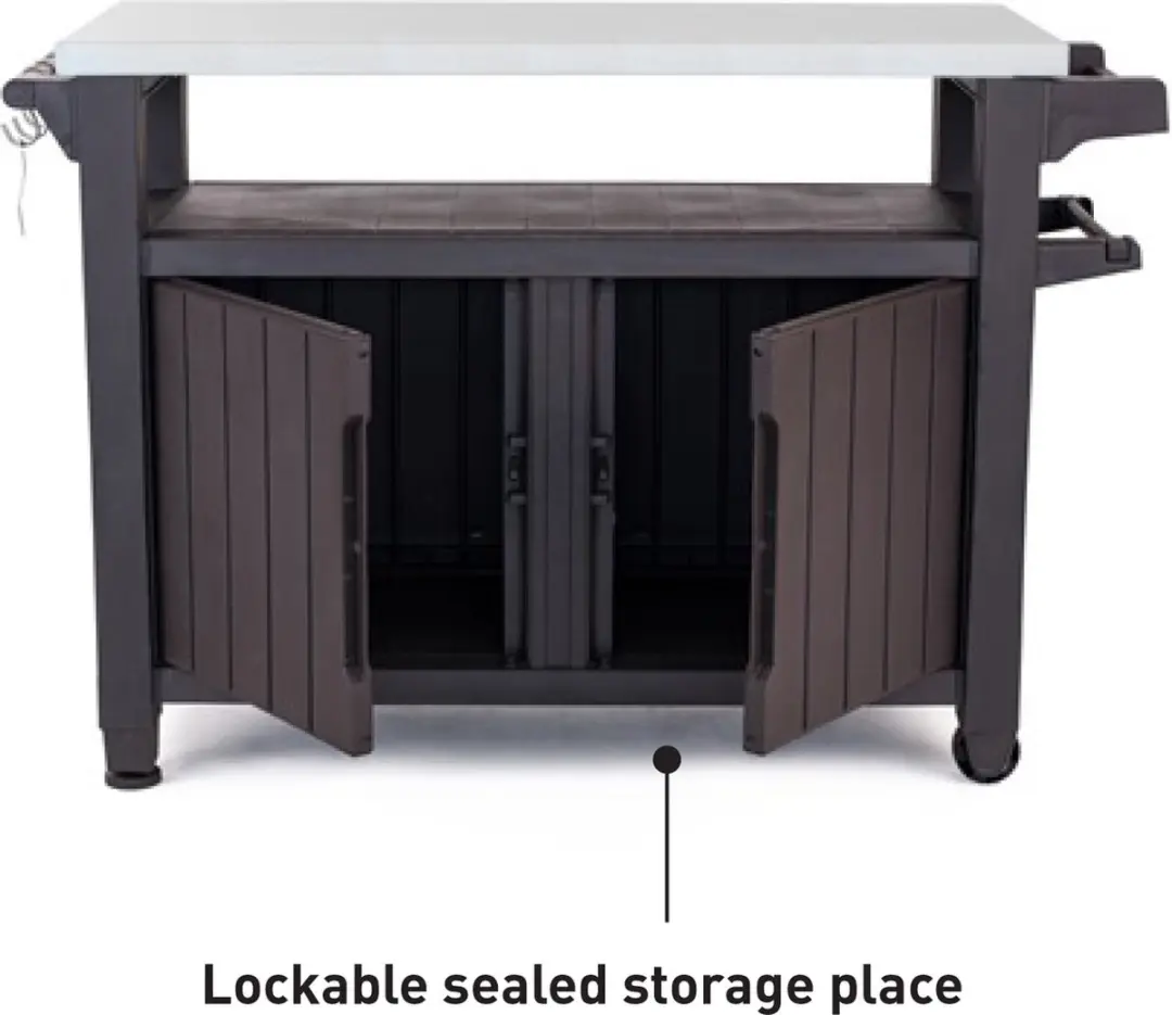 Keter Unity XL BBQ Tafel 207L - Grafiet