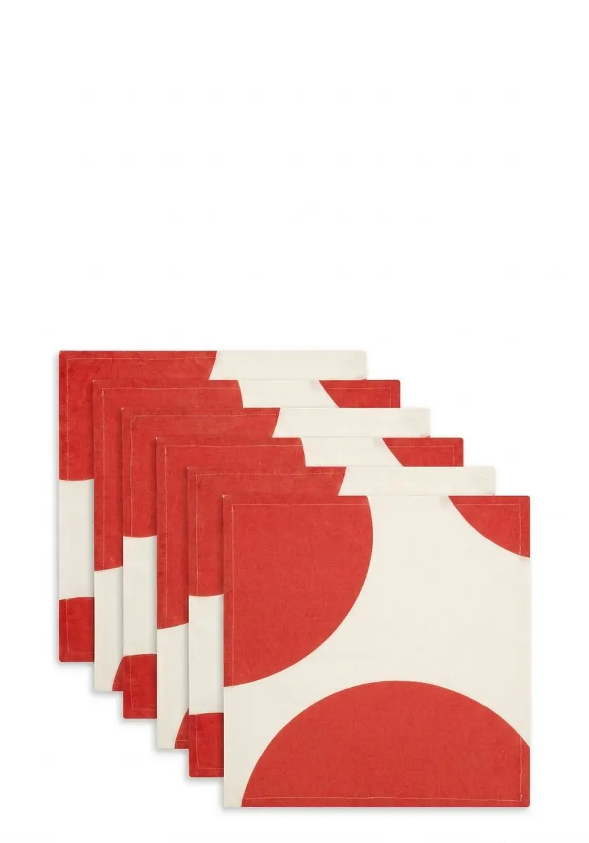 vtwonen Servetten Rood Katoen 40x40cm - Set van 4