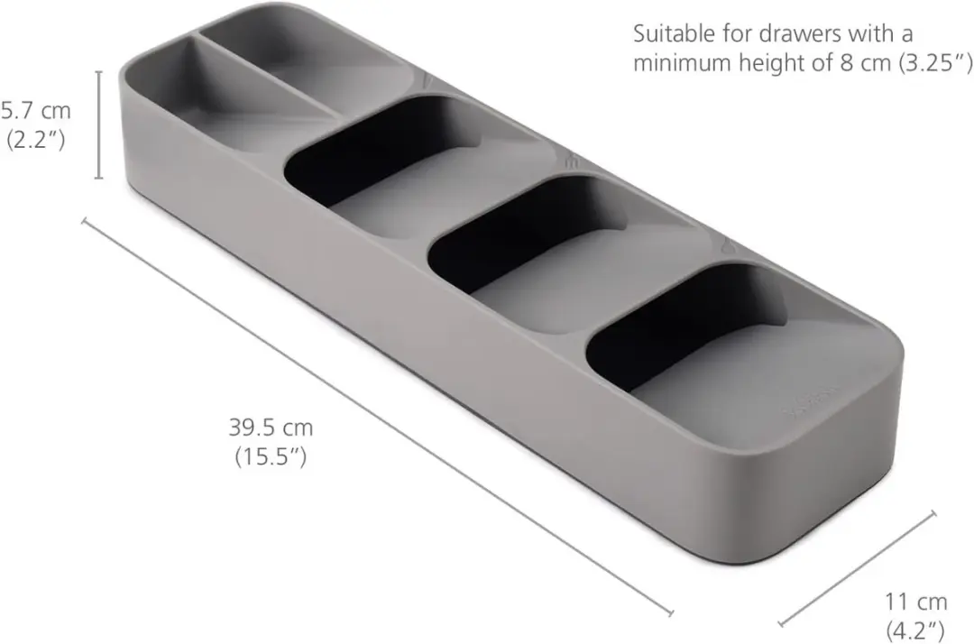 Joseph Joseph Duo In-drawer Bestekorganizer Grijs