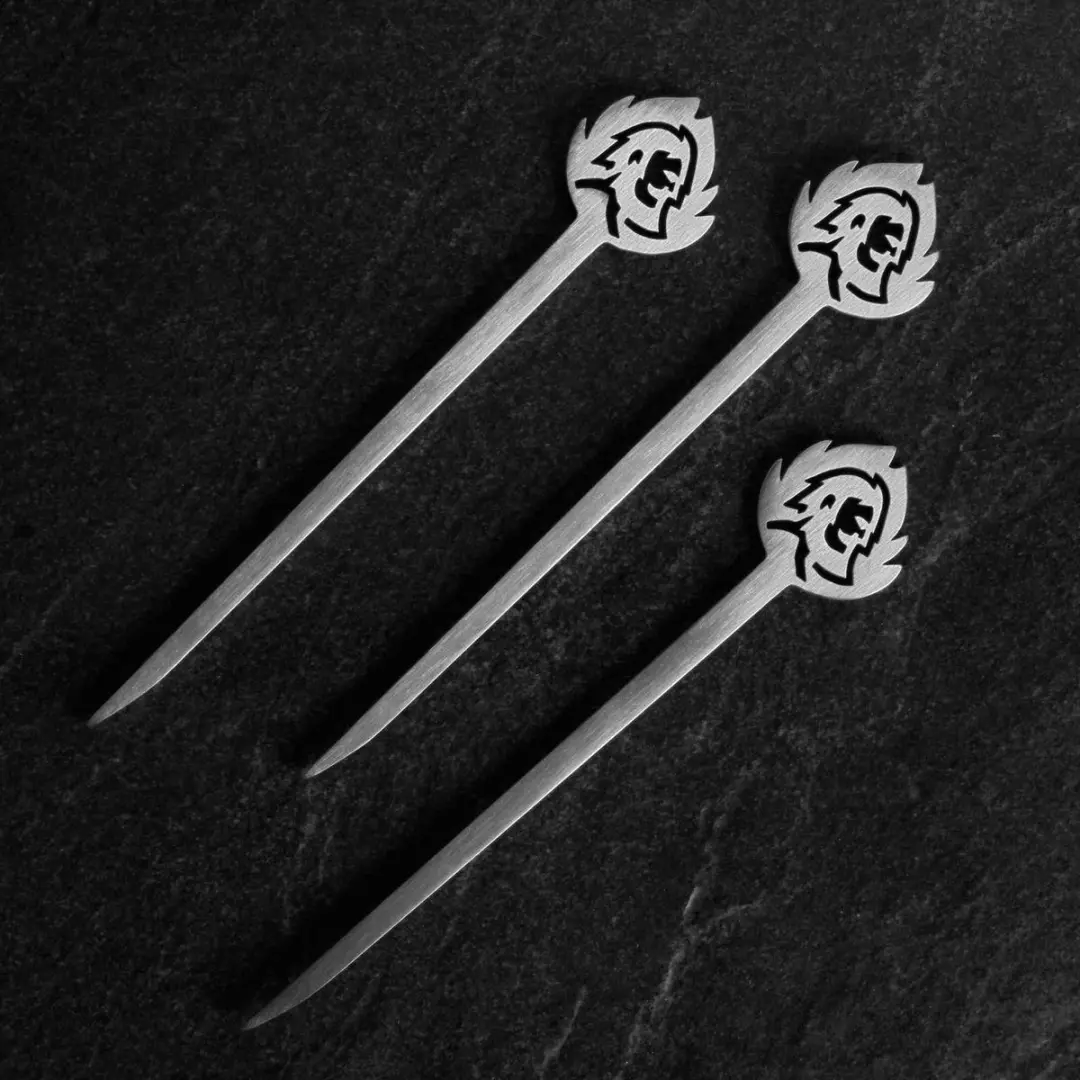 Burnhard Burgerspiezen 6-delig - Roestvrij staal - BBQ Set