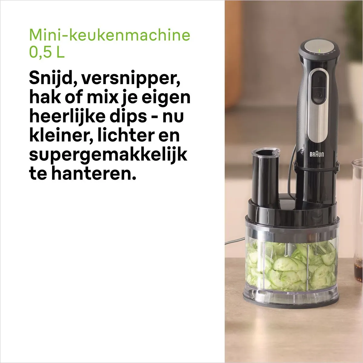 Braun MultiQuick 5 Pro MQ55.755M Staafmixer - 1000W - Zwart - afbeelding 6 van 6