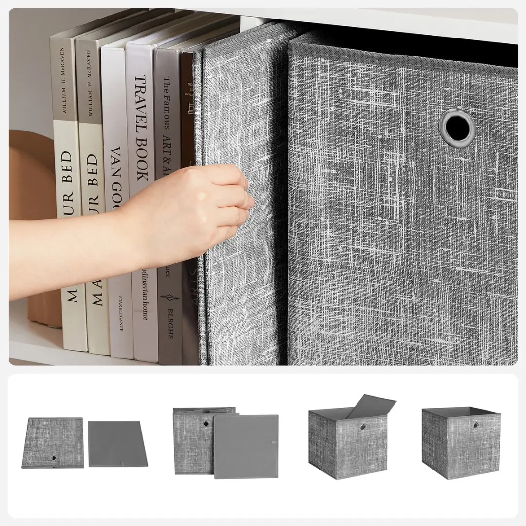 Songmics Opbergbox Grijs Gemêleerd - 6 Stuks 27L - afbeelding 3 van 6
