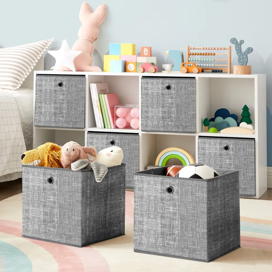 Songmics Opbergbox Grijs Gemêleerd - 6 Stuks 27L - afbeelding 4 van 6