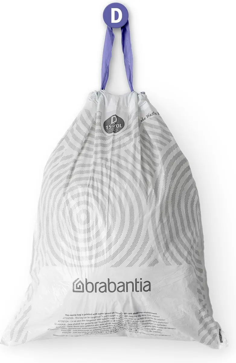 Brabantia PerfectFit Vuilniszakken 20L Code D - 40 Stuks - afbeelding 2 van 6