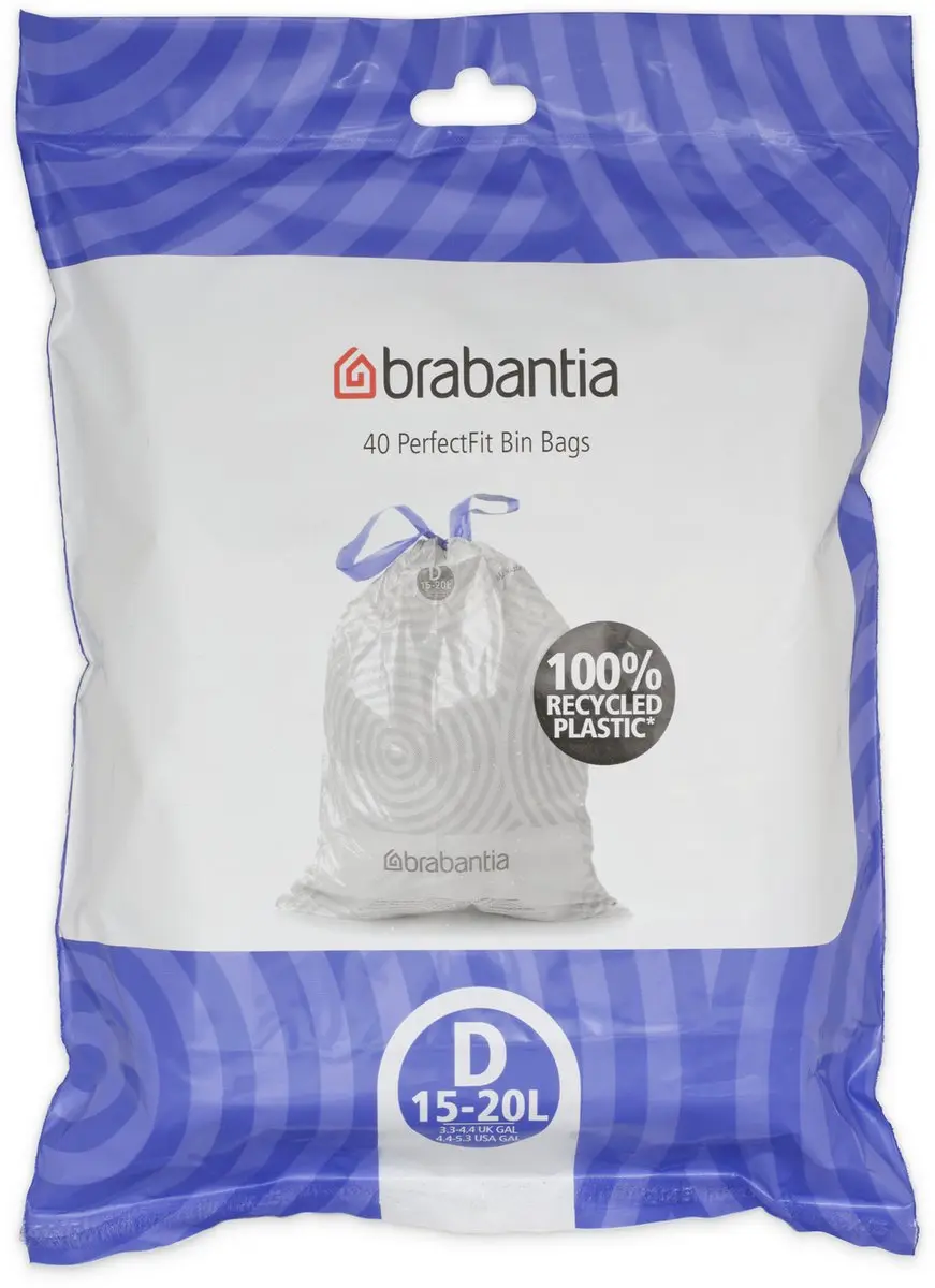 Brabantia PerfectFit Vuilniszakken 20L Code D