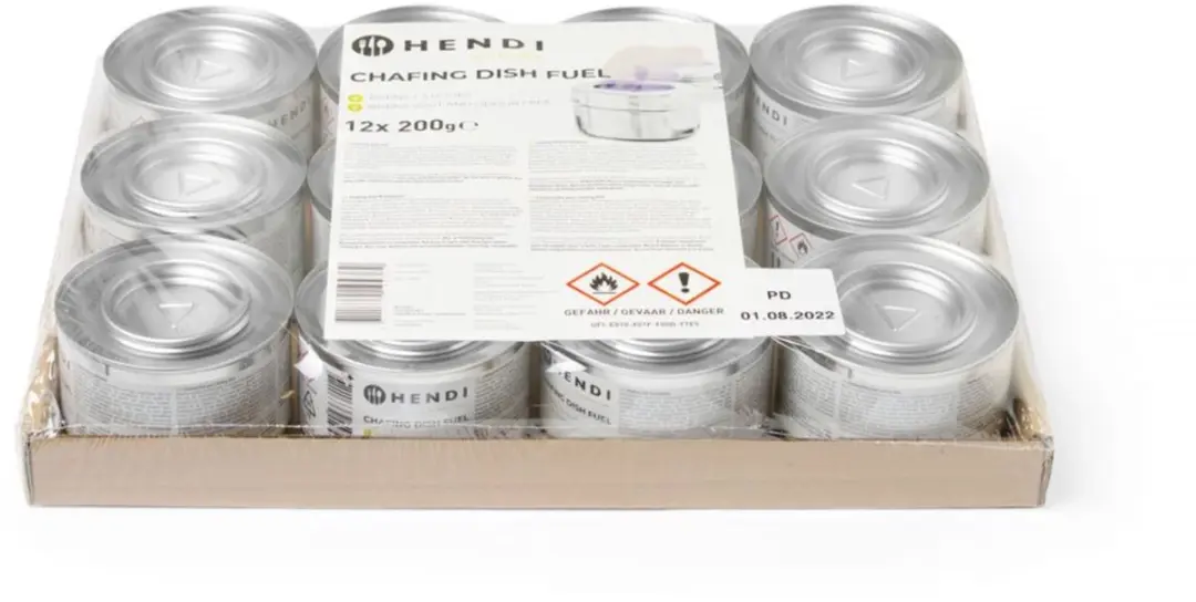 Hendi Brandpasta Chafing Dish 12x200g - 3 Uur Brandduur - afbeelding 6 van 6