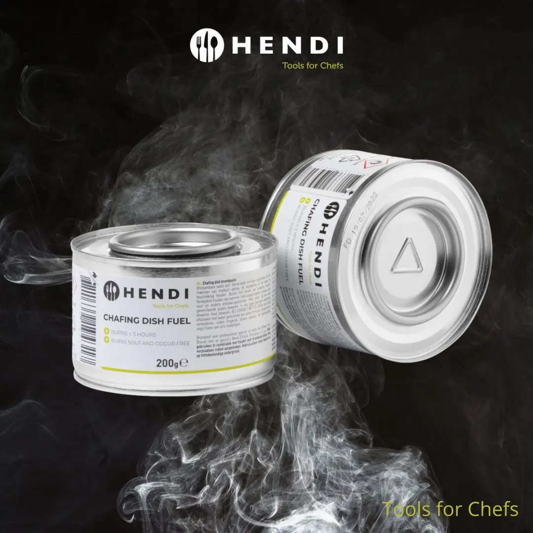 Hendi Brandpasta Chafing Dish 12x200g - 3 Uur Brandduur