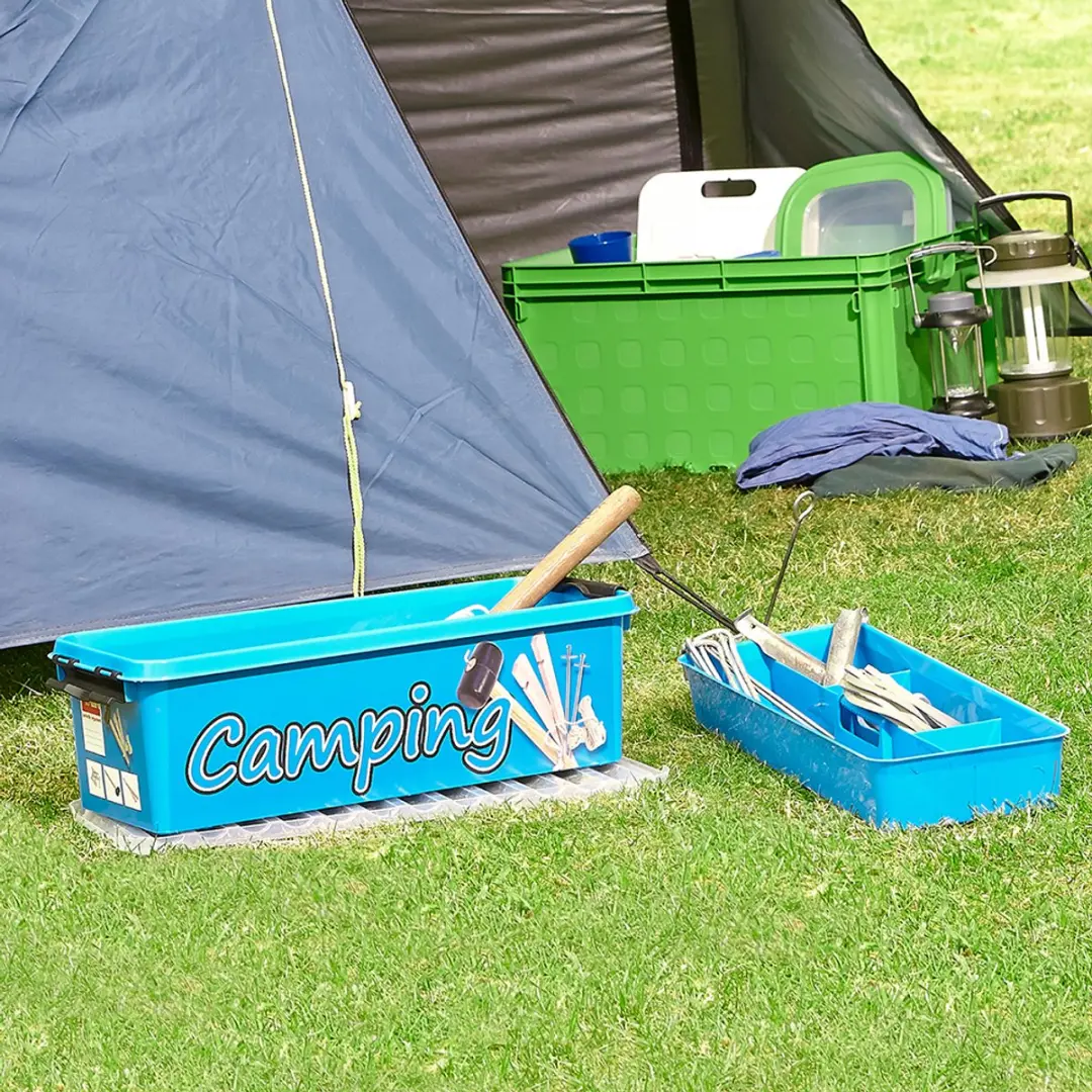 Sunware Q-line Campingbox 9,5L - 48,5x19x14,7cm - Blauw/Zwart