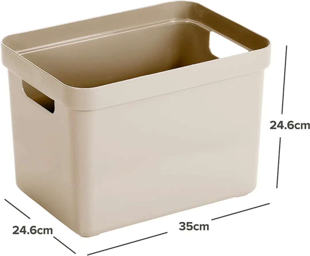 Sunware Sigma Home Opbergbox 18L - 35x24.6x24.3cm Beige - afbeelding 6 van 6