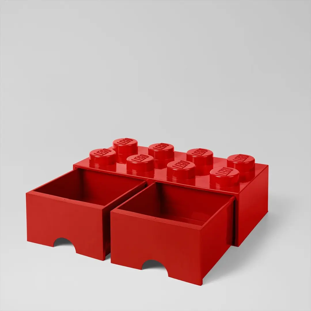 LEGO Brick 8 Opbergbox met Lades - Rood - afbeelding 6 van 6