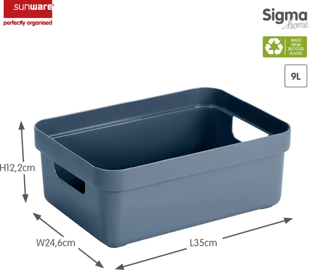 Sunware Sigma Home Opbergbox 9L - Donkerblauw - afbeelding 2 van 5