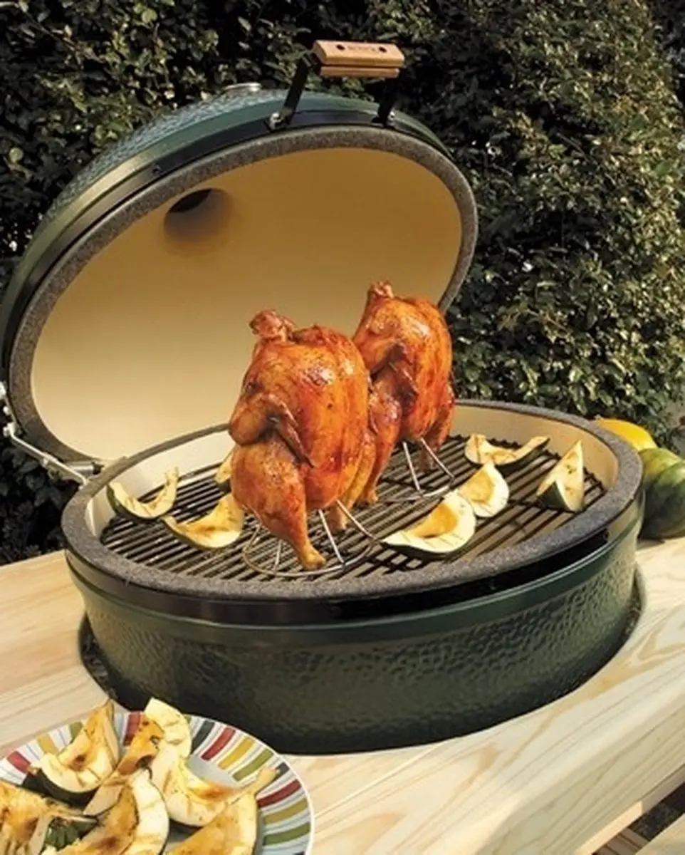 Big Green Egg Kiphouder RVS Verticaal Grillrooster - Zilver