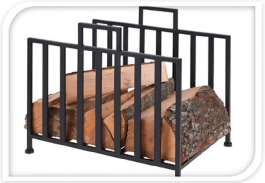 Bellatio Design Haardblokken Opbergstandaard - 2 Stuks - Zwart