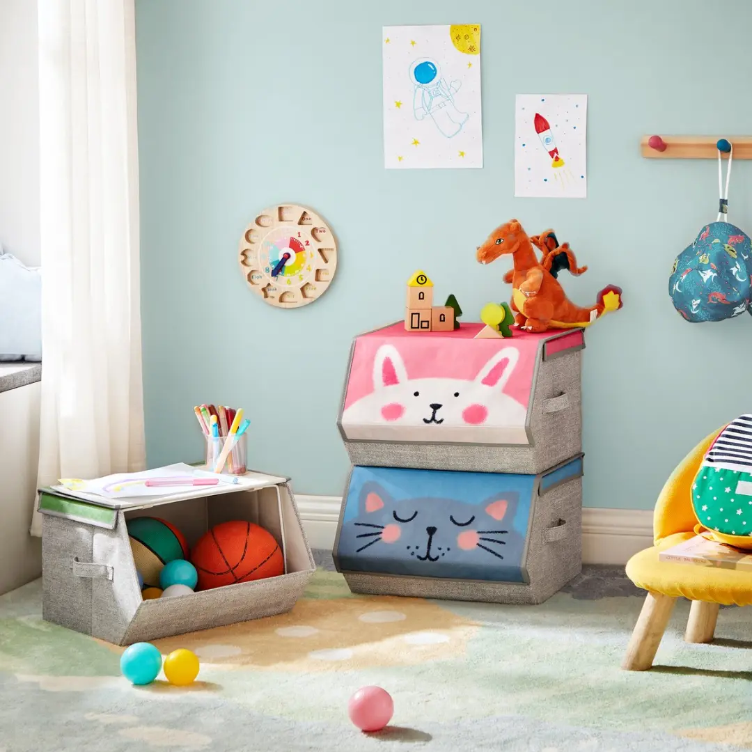 Songmics Kinderkoffer 3-delig Opbergboxen Diermotief - 33L - 3 Stuks - afbeelding 6 van 6