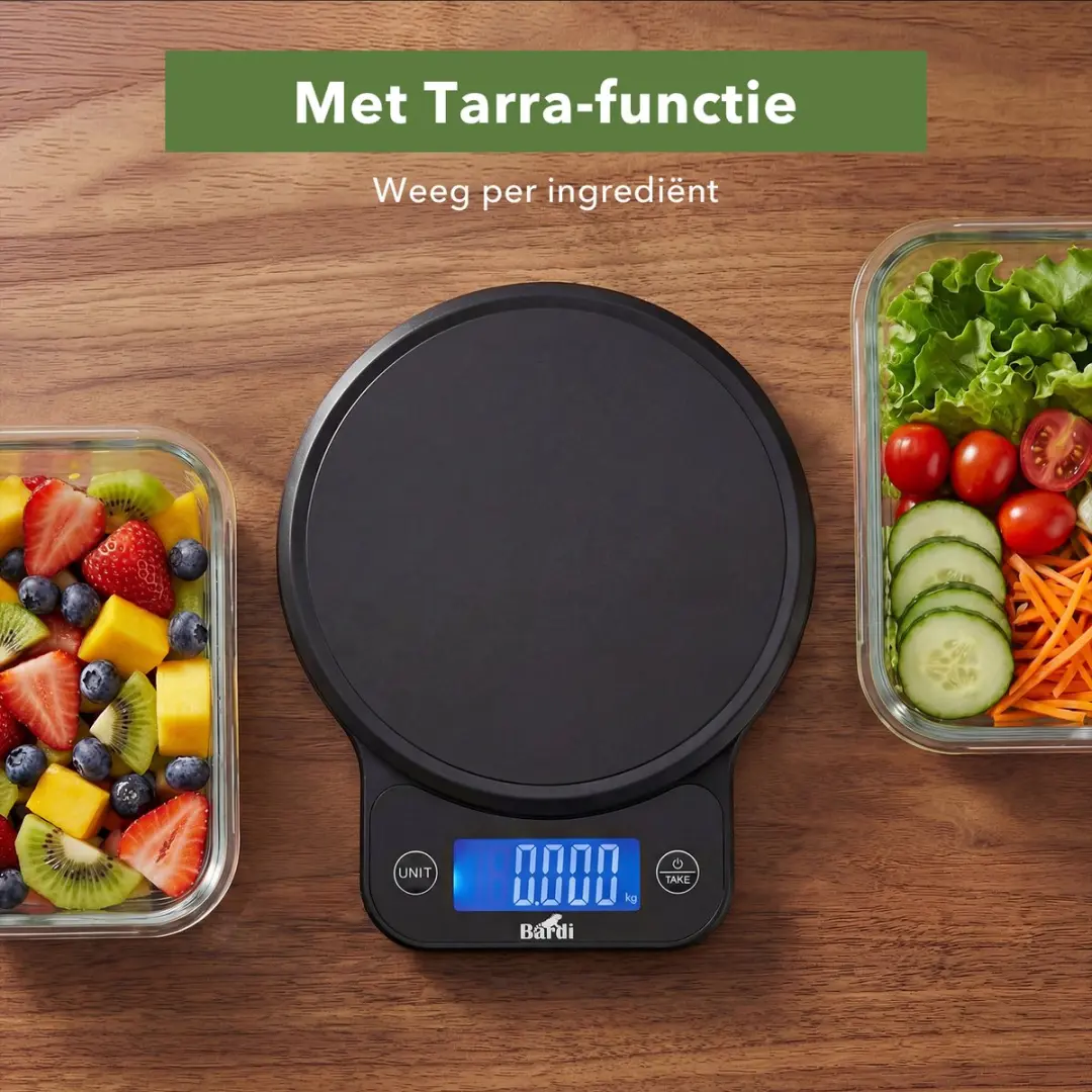 Bardi Digitale Keukenweegschaal 50375 - 10kg - Zwart
