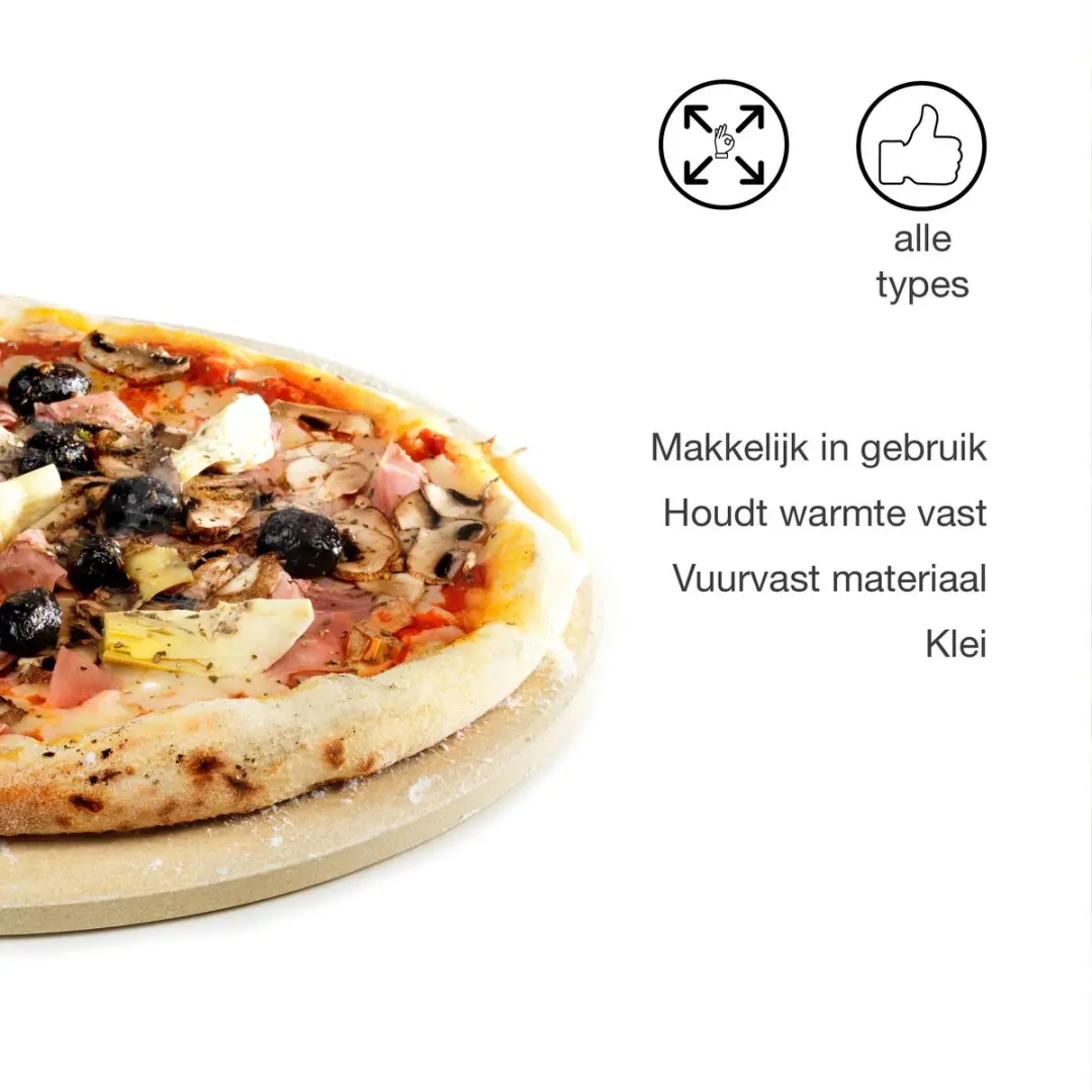 Barbecook BBQ Pizzaplaat Rond 36cm - Beige