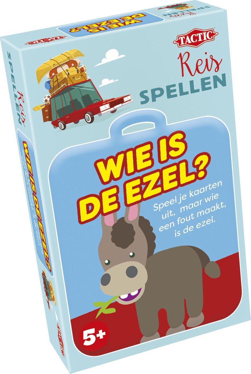 Tactic Wie is de Ezel? – Bordspel – Compacte Editie – Snel en Hilarisch Familiespel – Vanaf 5 Jaar – 2 tot 8 Spelers
