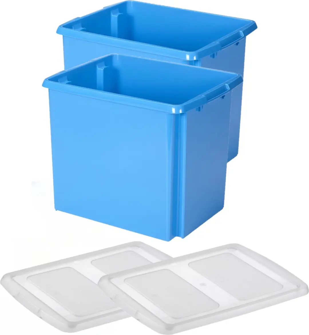 Sunware Opslagbox Set 45L - 2 Stuks Blauw