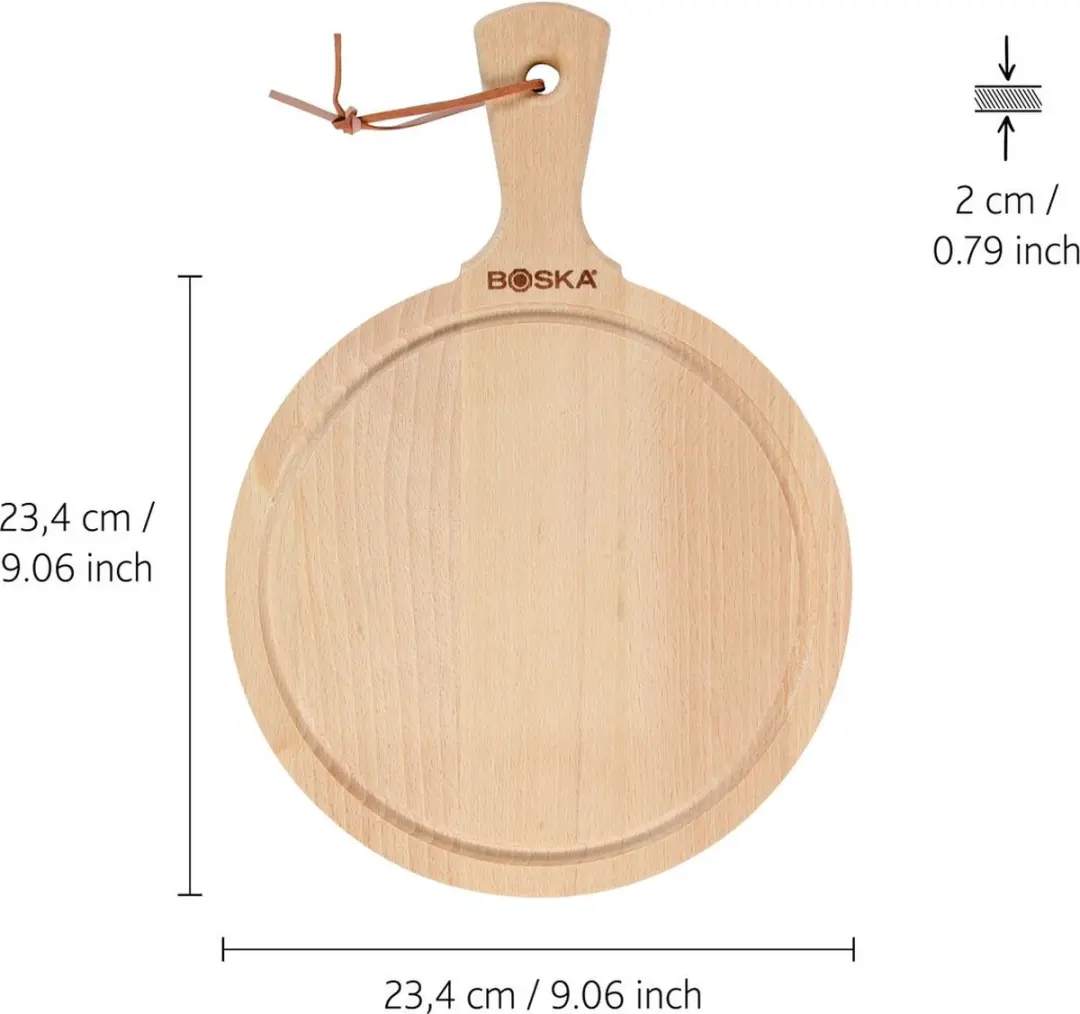 Boska Serveerplank Amigo M Rond - Ø23,5cm - Beukenhout Bruin