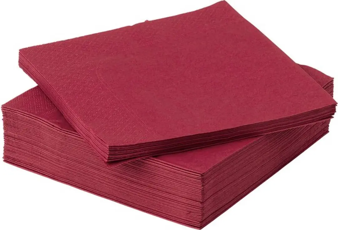 Finess Servetten Donkerrood 33x33cm