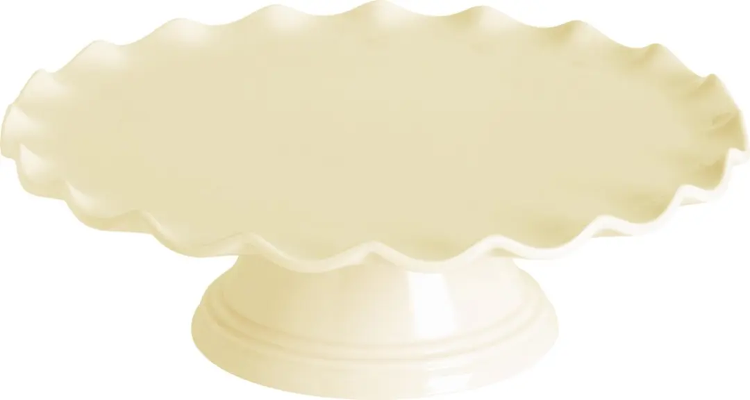 A Little Lovely Company Taartplateau Golfjes - Crème 27,5cm