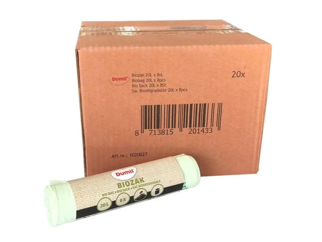 Dumil Biozak 20L Groene Composteerbare Afvalzakken
