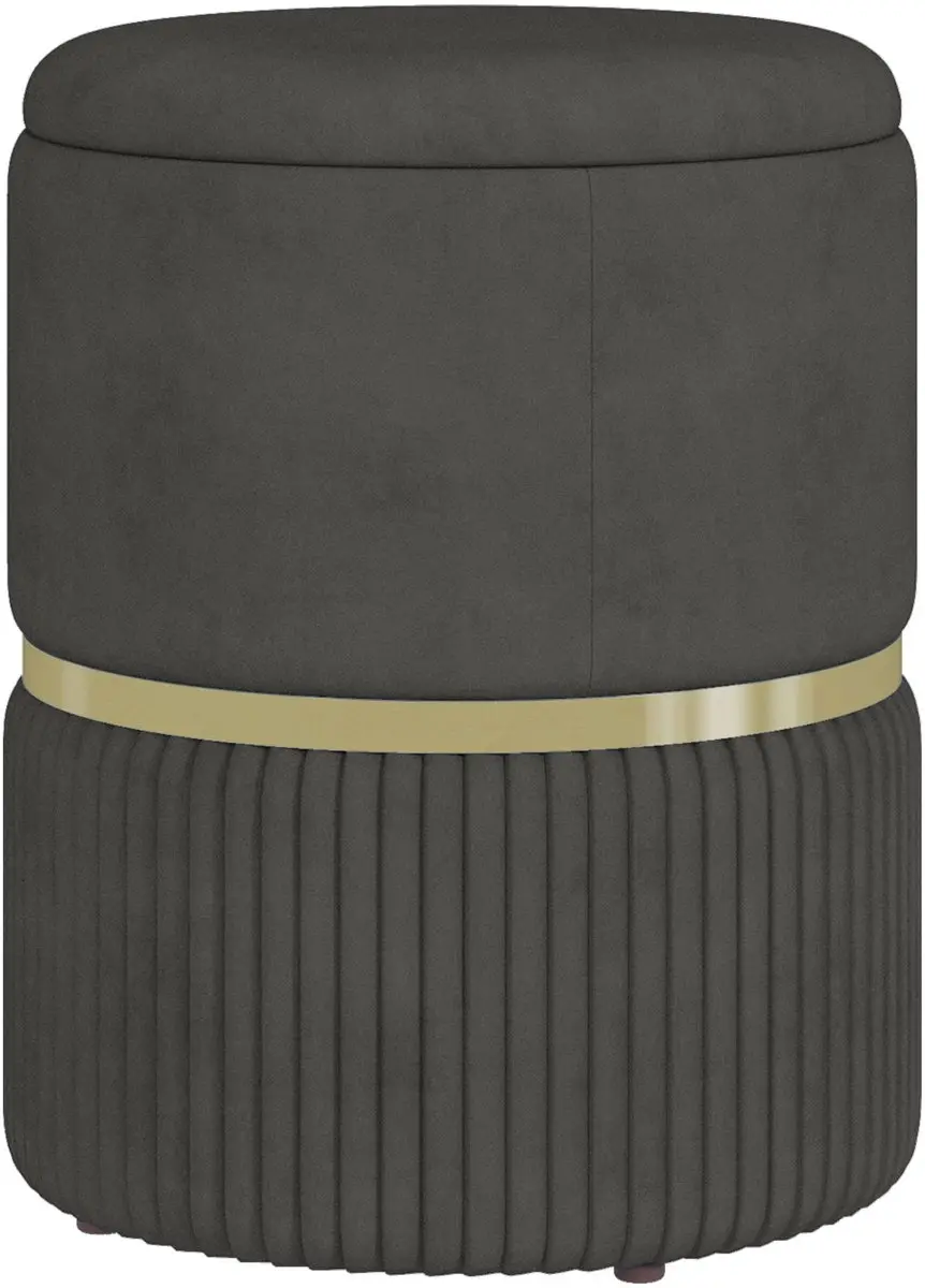 Homcom Opbergpoef Grijs 36x36x44cm