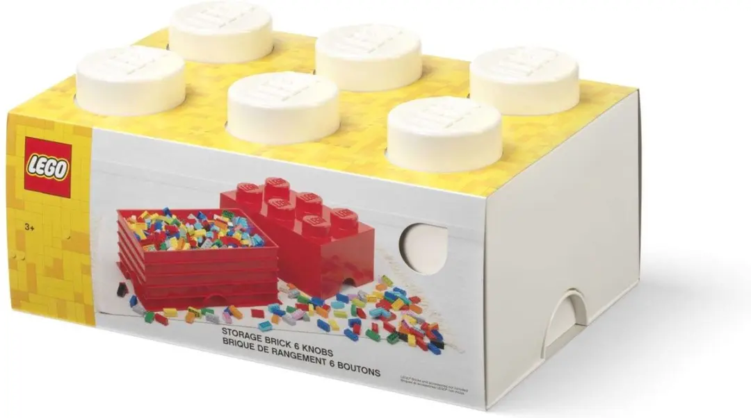 LEGO Brick 6 Opbergbox - Wit - afbeelding 3 van 4