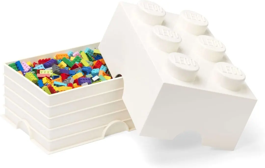LEGO Brick 6 Opbergbox - Wit - afbeelding 2 van 4