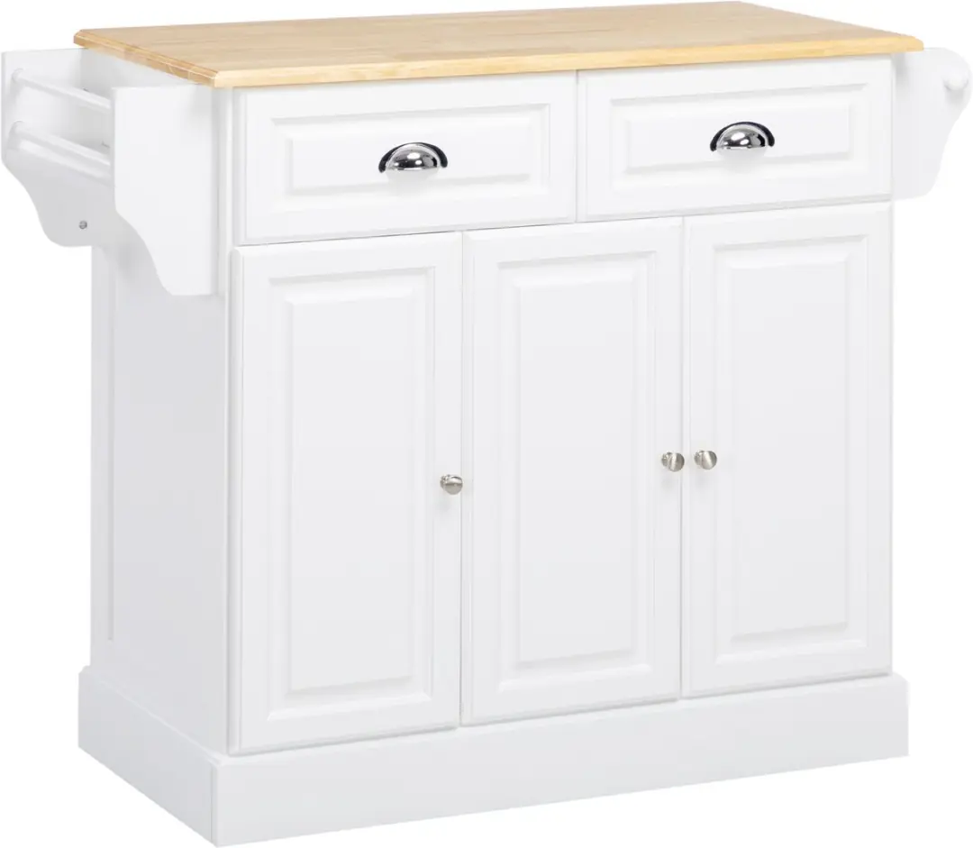 HOMCOM-Keukeneiland-Hout-110x45x91cm-Wit