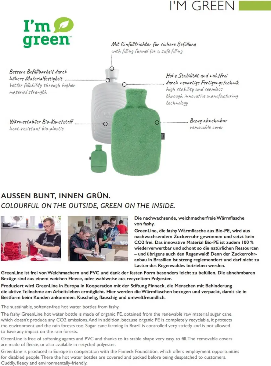 Fashy warm water kruik - Greenline Taupe