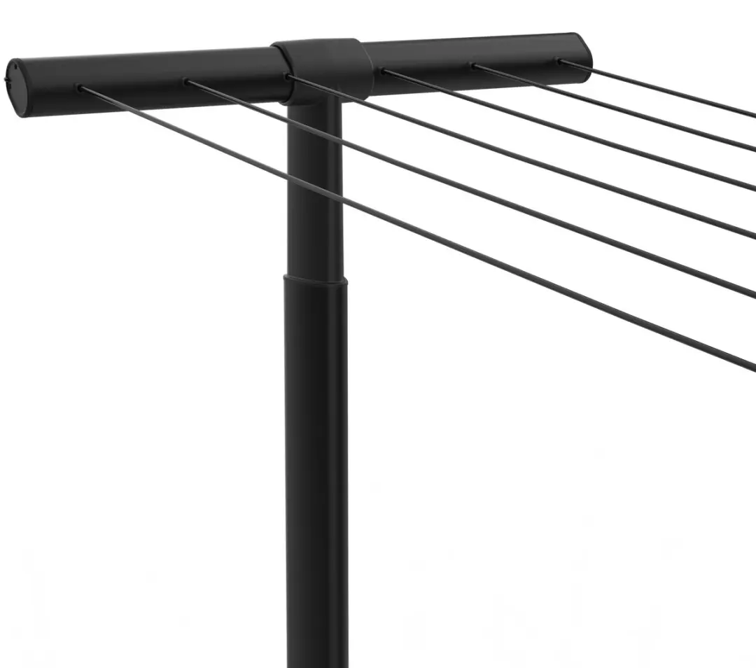 Brabantia HangOut Waslijn met Palen 50m - Zwart