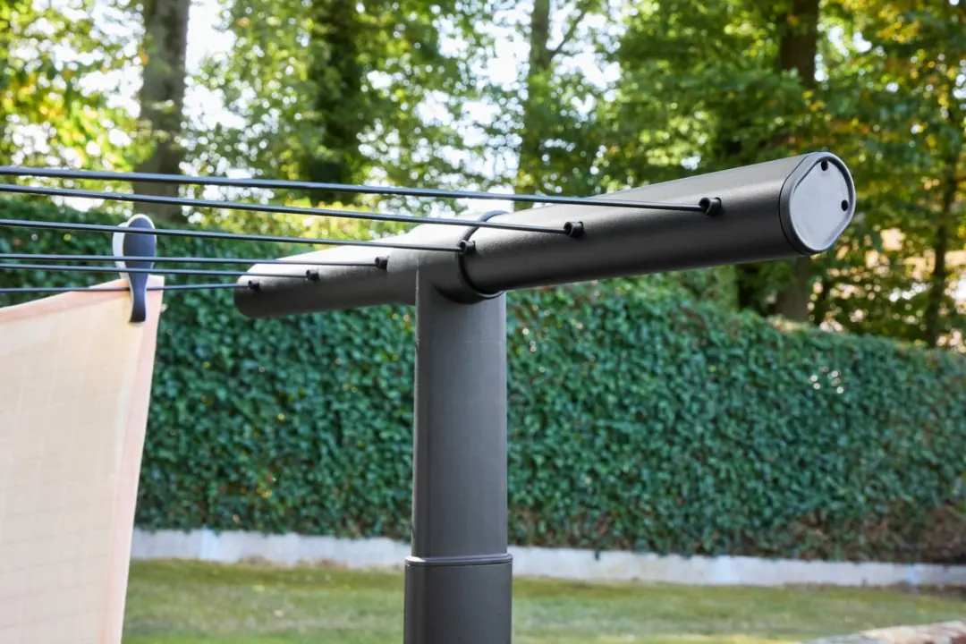 Brabantia HangOut Waslijn met Palen 50m - Zwart