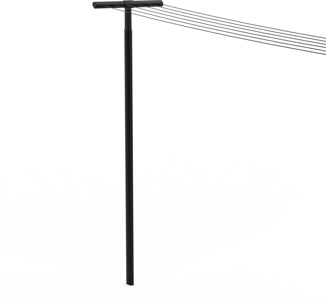 Brabantia HangOut Waslijn met Palen 50m - Zwart - afbeelding 6 van 6