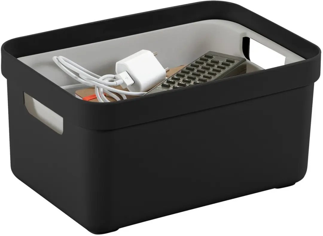Sunware Sigma Opbergboxen - 5x5 liter - 25x18x12cm - Zwart