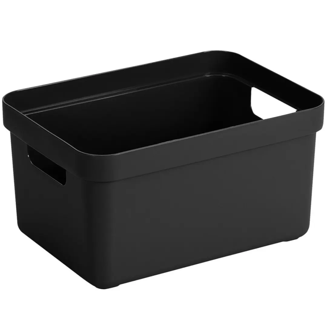 Sunware Opbergbox 5L - Zwart - 2 Stuks