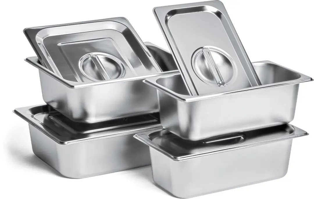 Burnhard Edelstaal Voedselcontainer Set GN 1/2 & 1/3