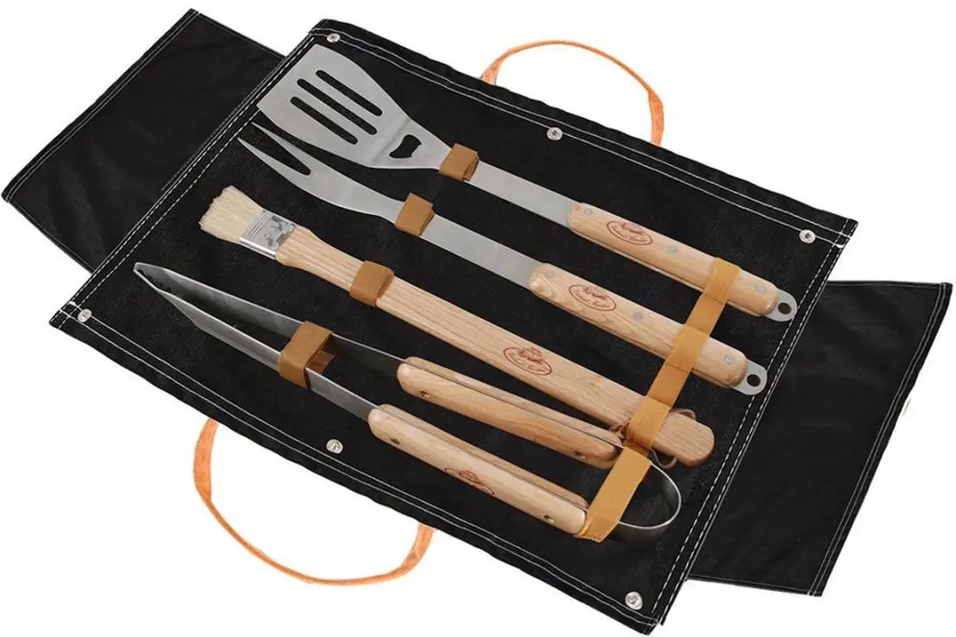 Esschert Design Denim BBQ Gereedschapset GT196 - 4 Stuks
