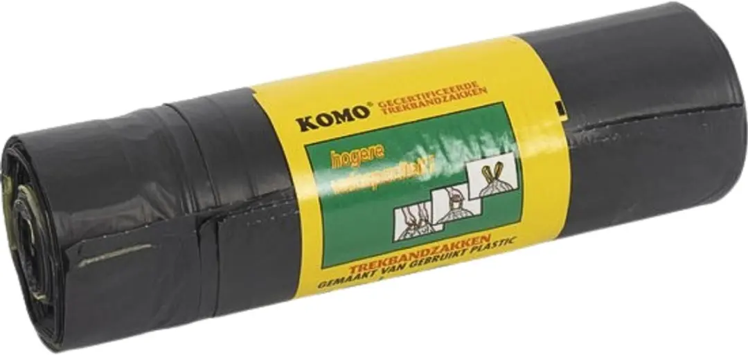 KOMO Vuilniszakken Trekband 60L - 25 Stuks (15x25)