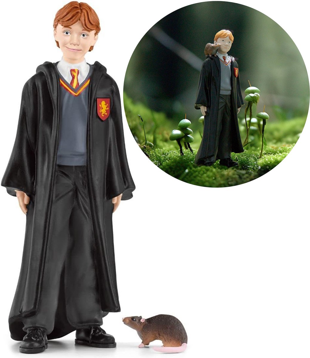 SLH42634 Schleich Harry Potter - Ron Weasley och Skalman, figurin för barn 6+