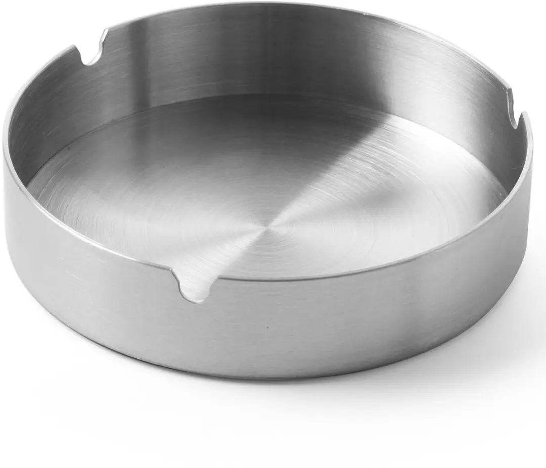 HENDI 440803 Compacte Metal Asbak - Ø80x30mm - RVS