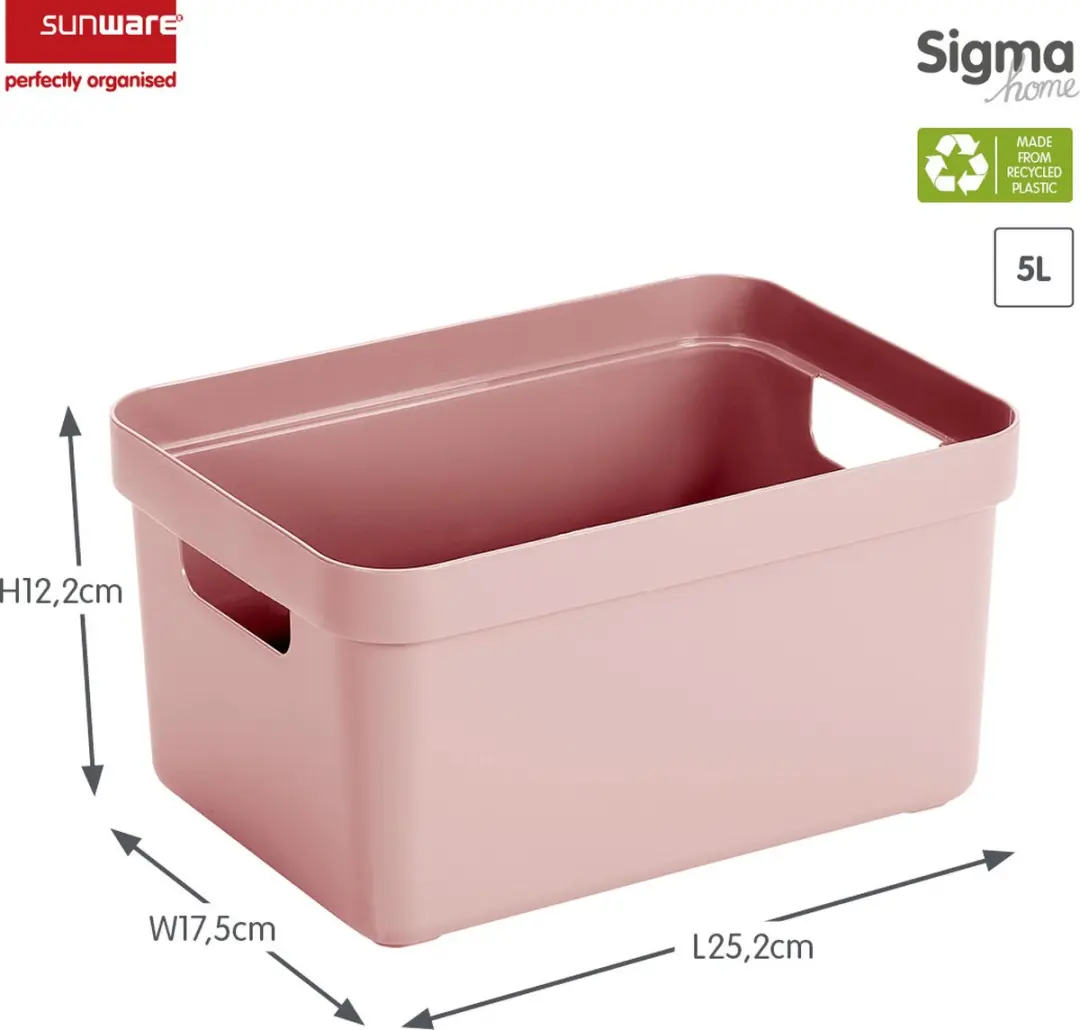 Sunware - Sunware Sigma home set van 6 5L opbergbox - roze